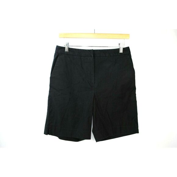 Womens Lacoste‎ Brmuda Shorts Size 10 Black 8" Inseam - Picture 1 of 3